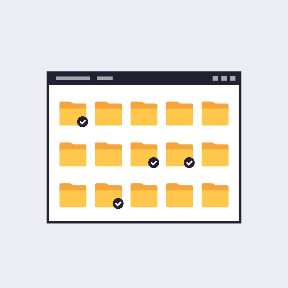 file folders ui design vector