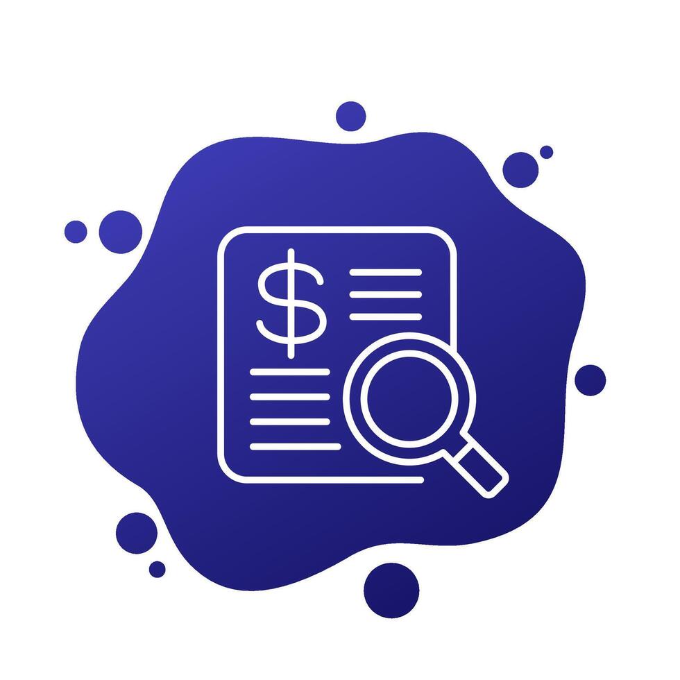 internal audit icon, line vector