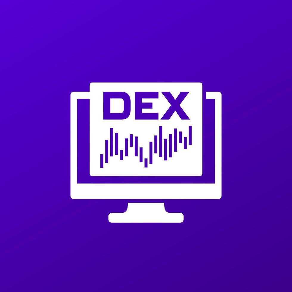 DEX, Decentralized exchange icon for web vector
