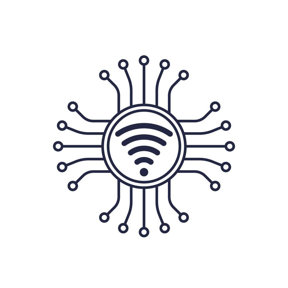 Wi-fi connection, fast wi-fi network icon vector
