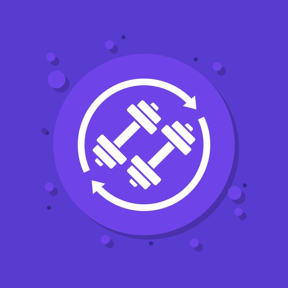 Circuit training icon for web vector