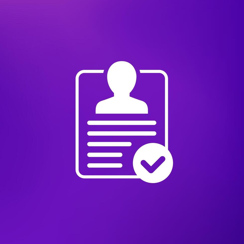 verified user account icon, vector