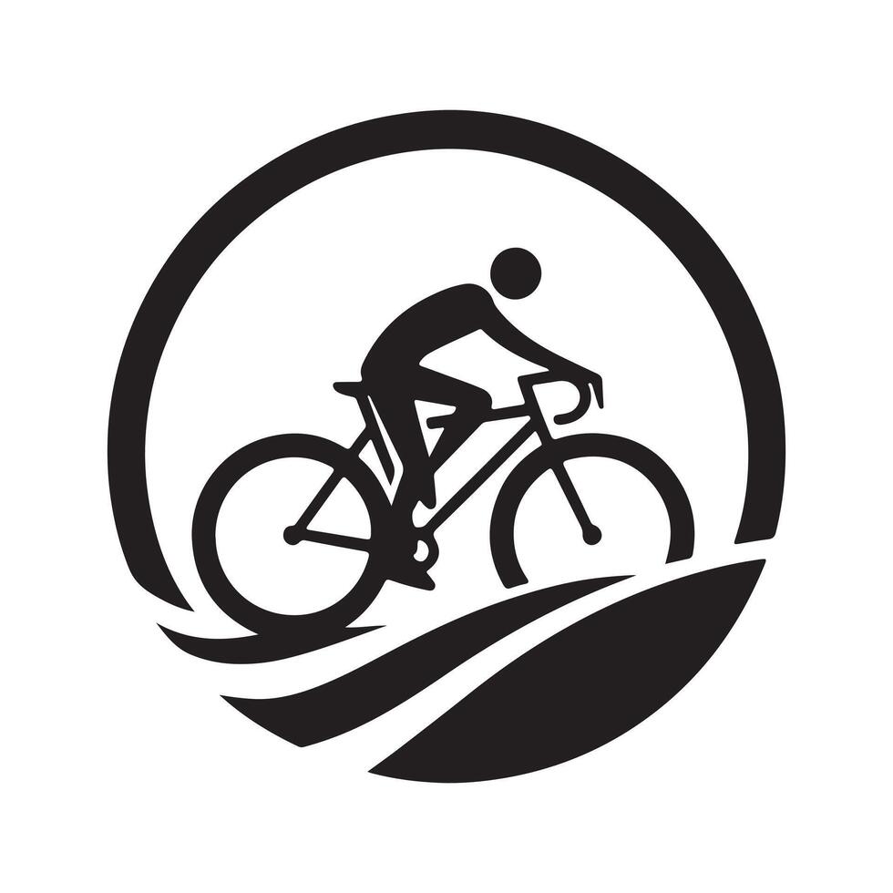 cycle art silhouette. vector