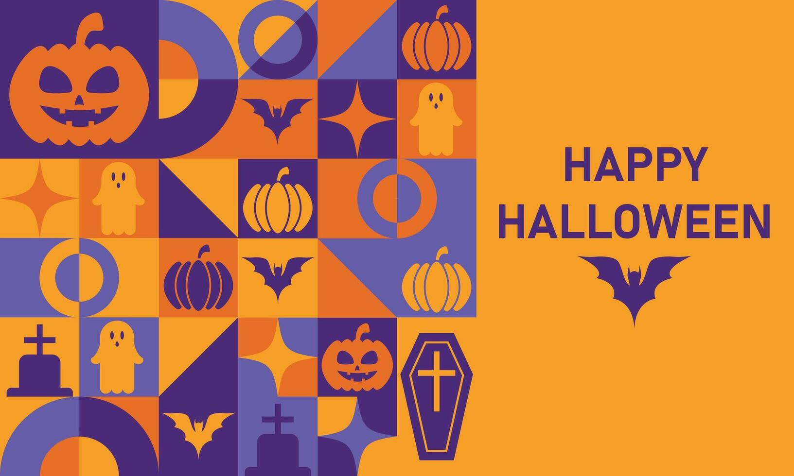 Joyful Halloween Celebration Design Template for Background, Banner, Card, Poster Featuring Text. EPS10 Illustration vector
