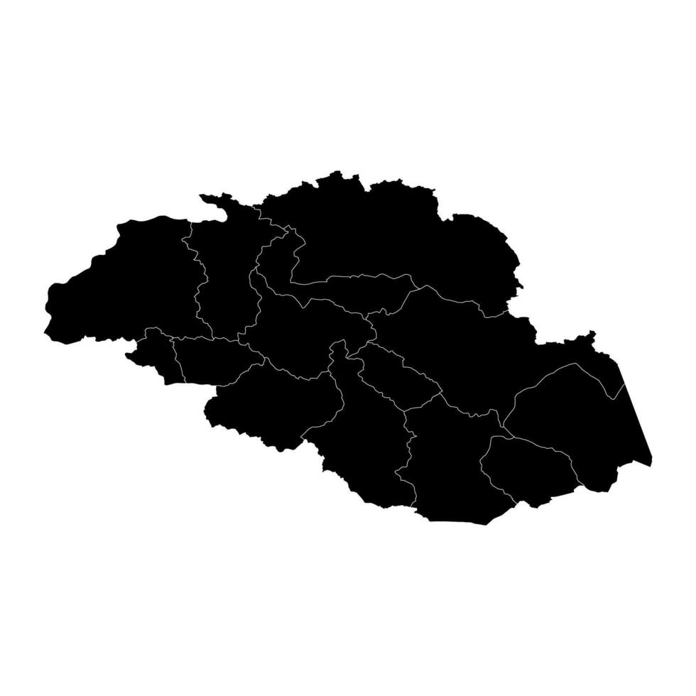Gilgit Baltistan map with districts. illustration. vector