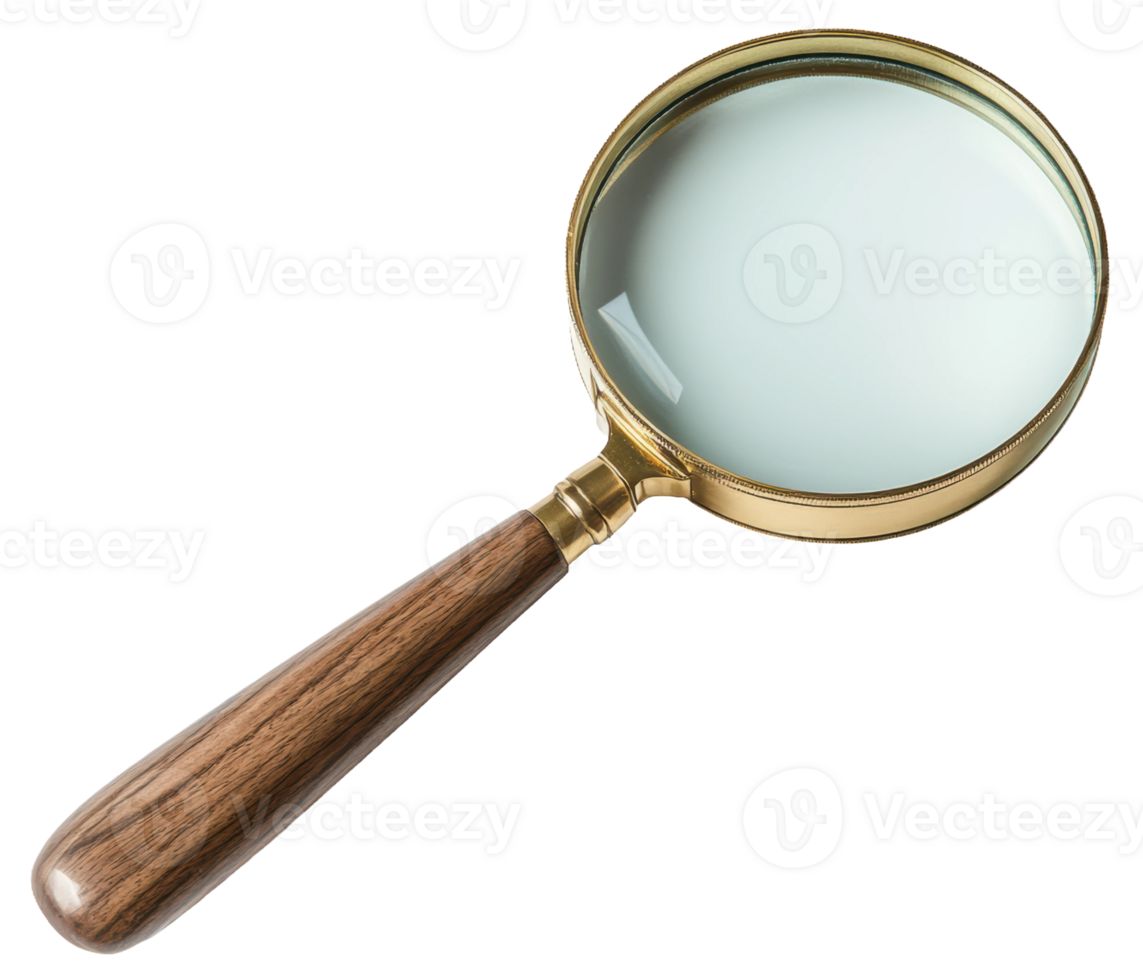 Magnifying glass, cut out - stock . png