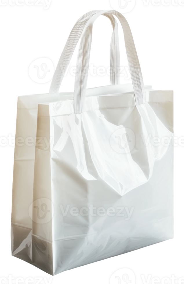 Clear plastic shopping bag, cut out - stock . png