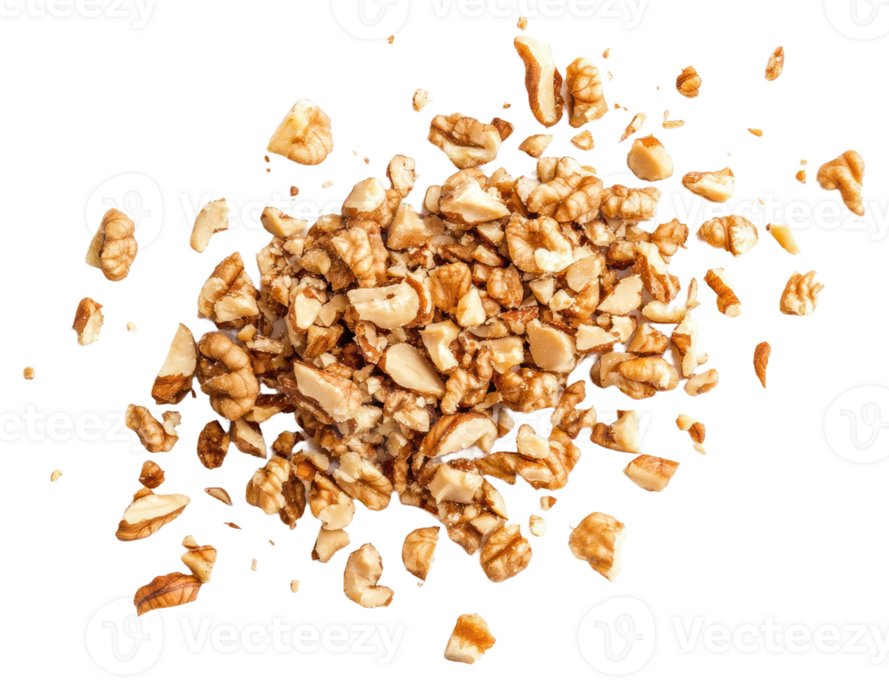 Chopped walnuts, cut out - stock . png