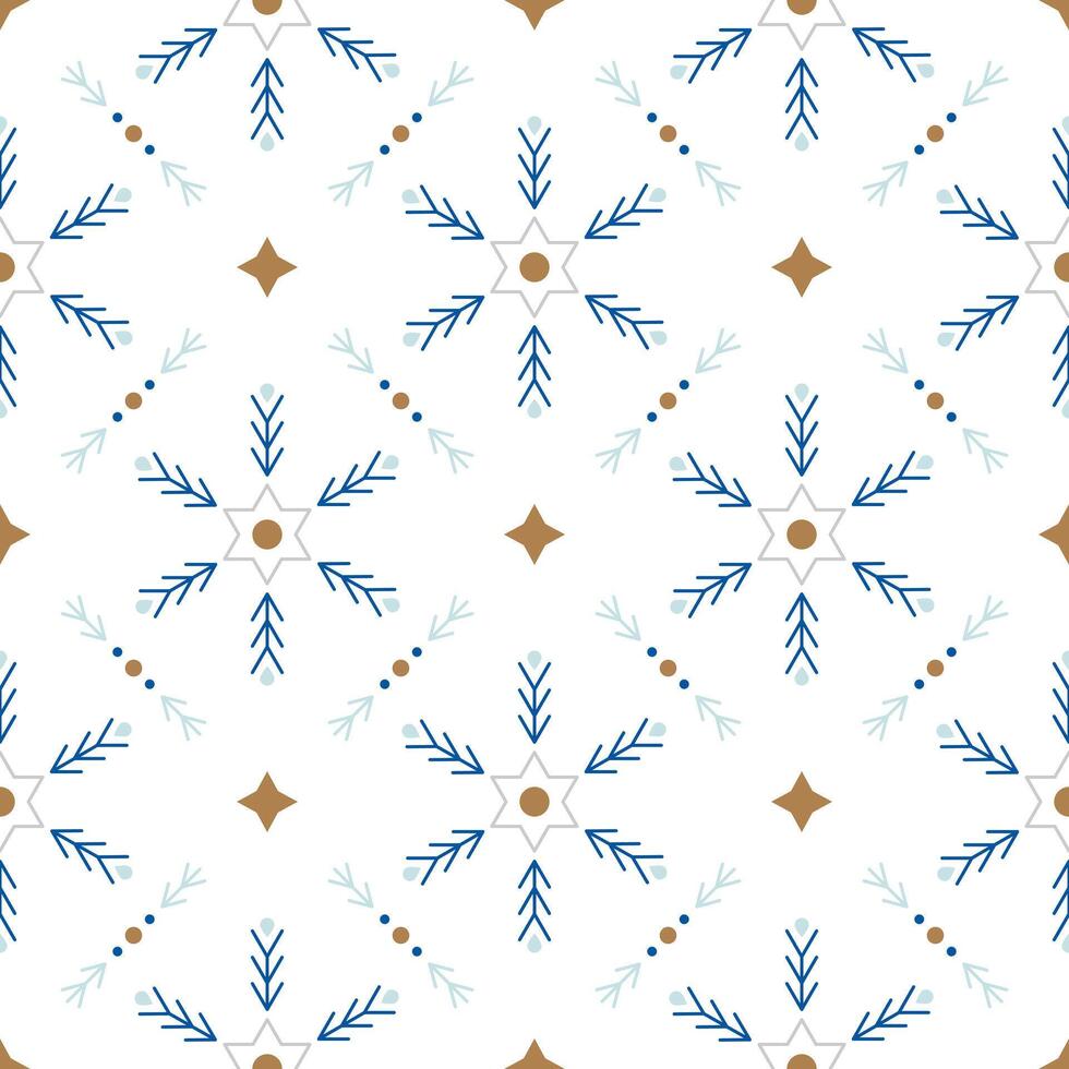 Christmas ornament with snowflakes on white background. vector