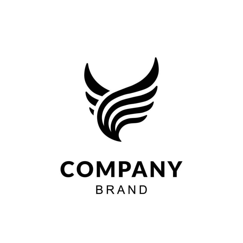 Abstract Wing Logo - Modern Dynamic Company Brand Icon vector