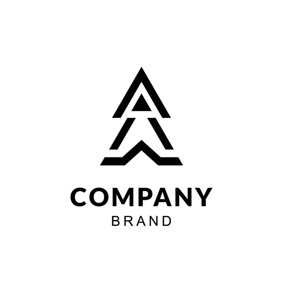 Modern Mountain Peak A Logo for Company Branding vector