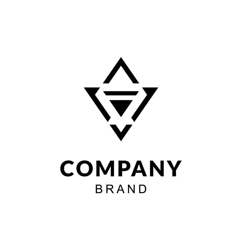 Modern Geometric Diamond Logo for Exclusive Branding vector