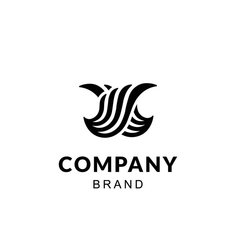 Elegant Abstract Winged Logo Design for Modern Business vector