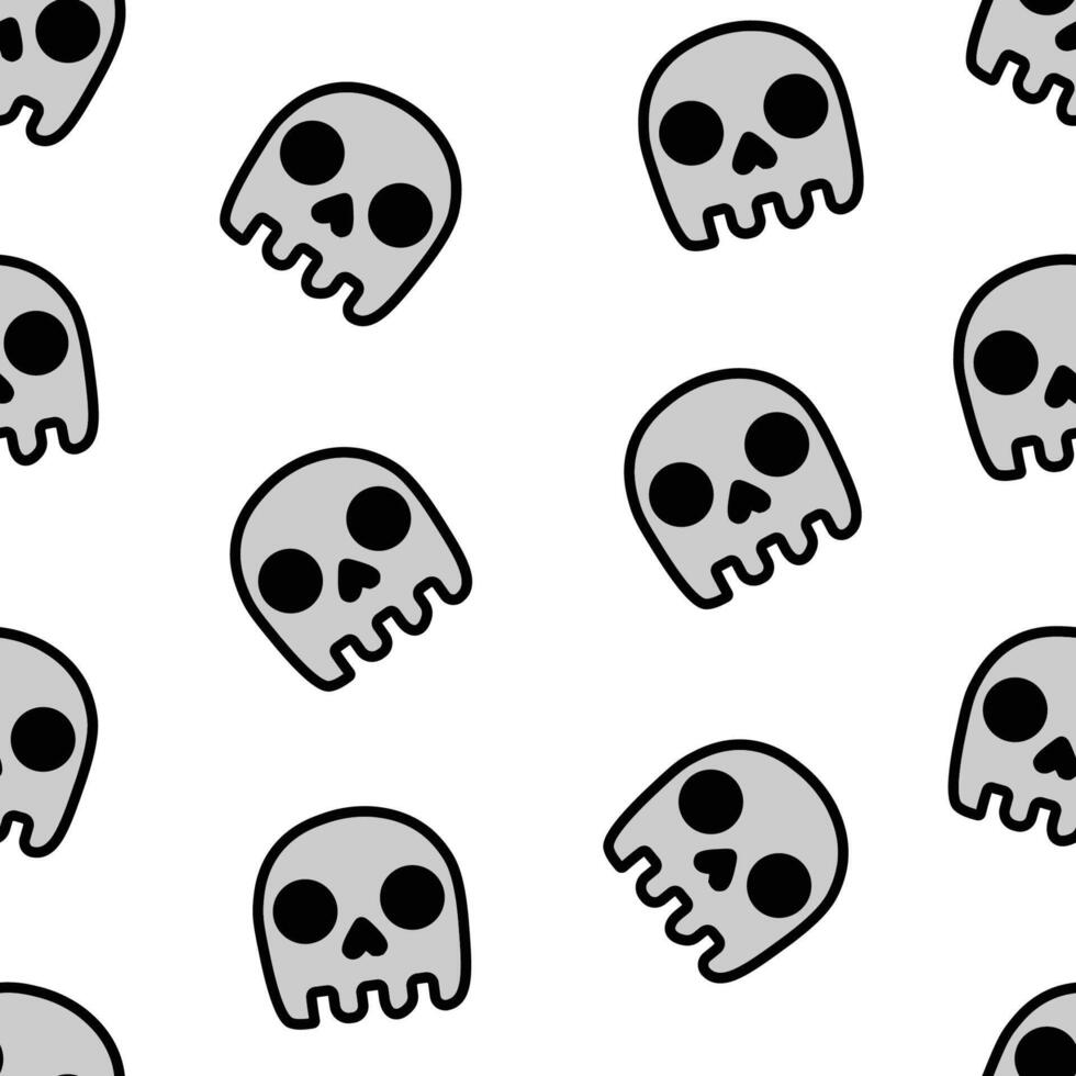 Monochrome Skull Pattern for Halloween vector