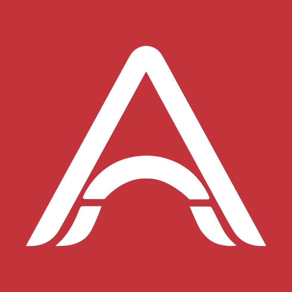 the a logo on a red background vector