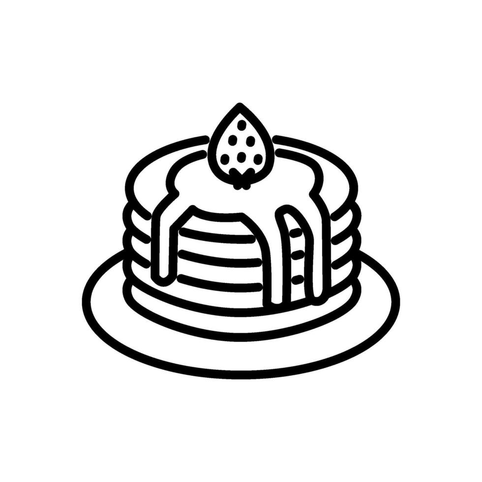 pancake icon in line style vector