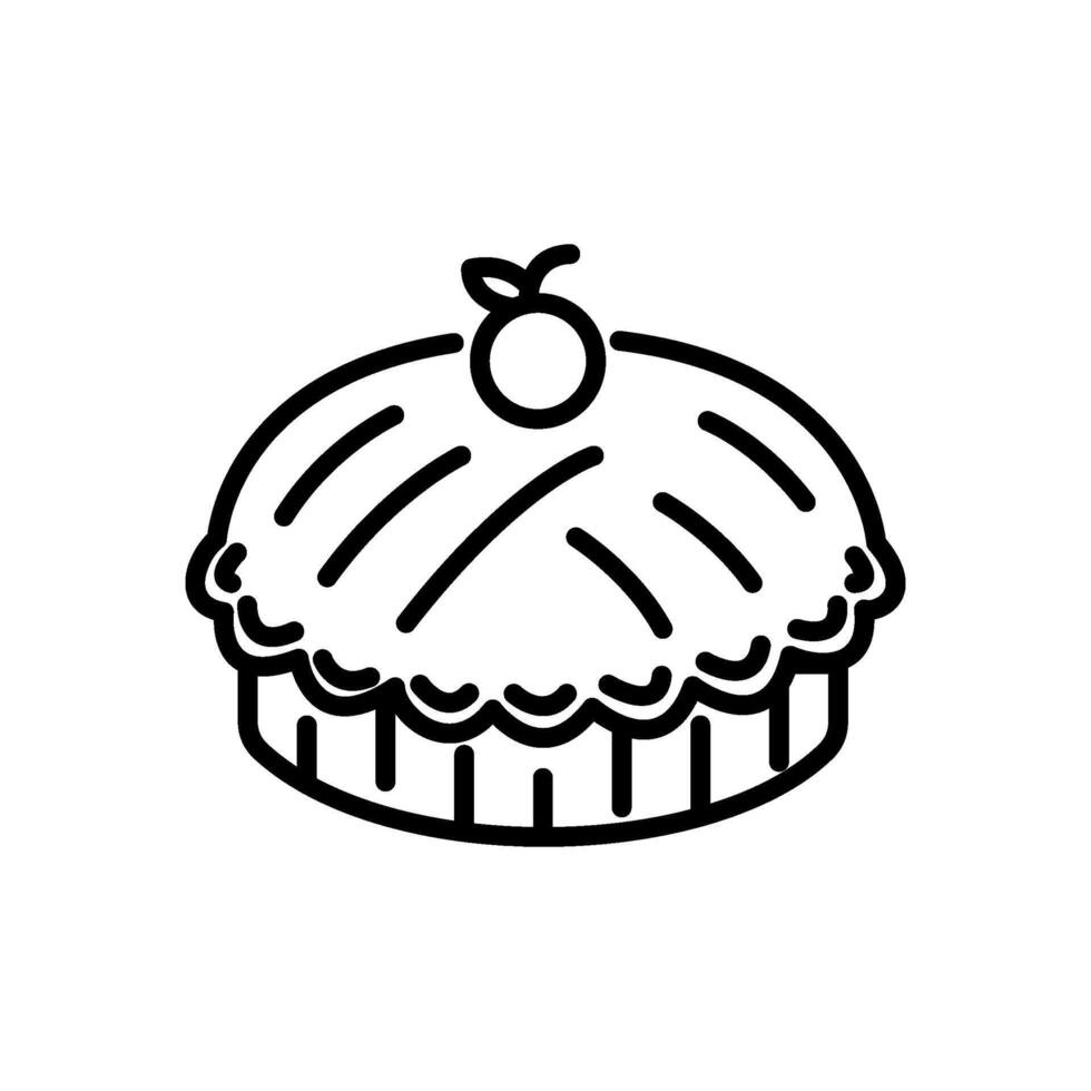 pie icon in line style vector