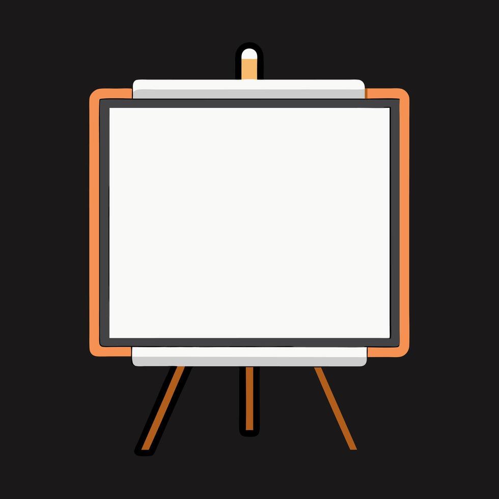 a blank billboard with a wooden frame that says blank billboard on it. A whiteboard billboard mock up design. vector