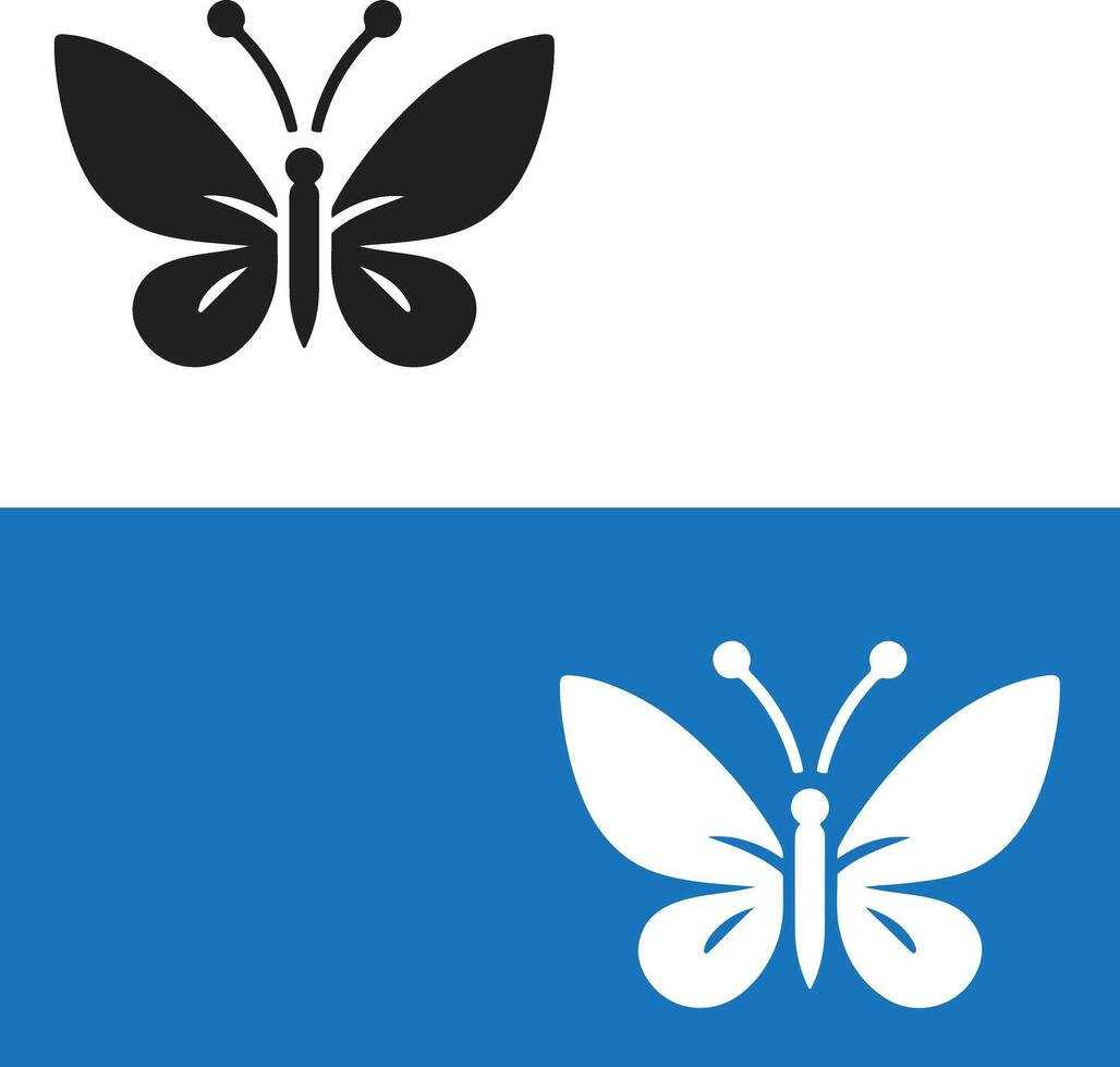 Metamorphosis Emblem, A Dual-Spectrum Butterfly Transformation vector