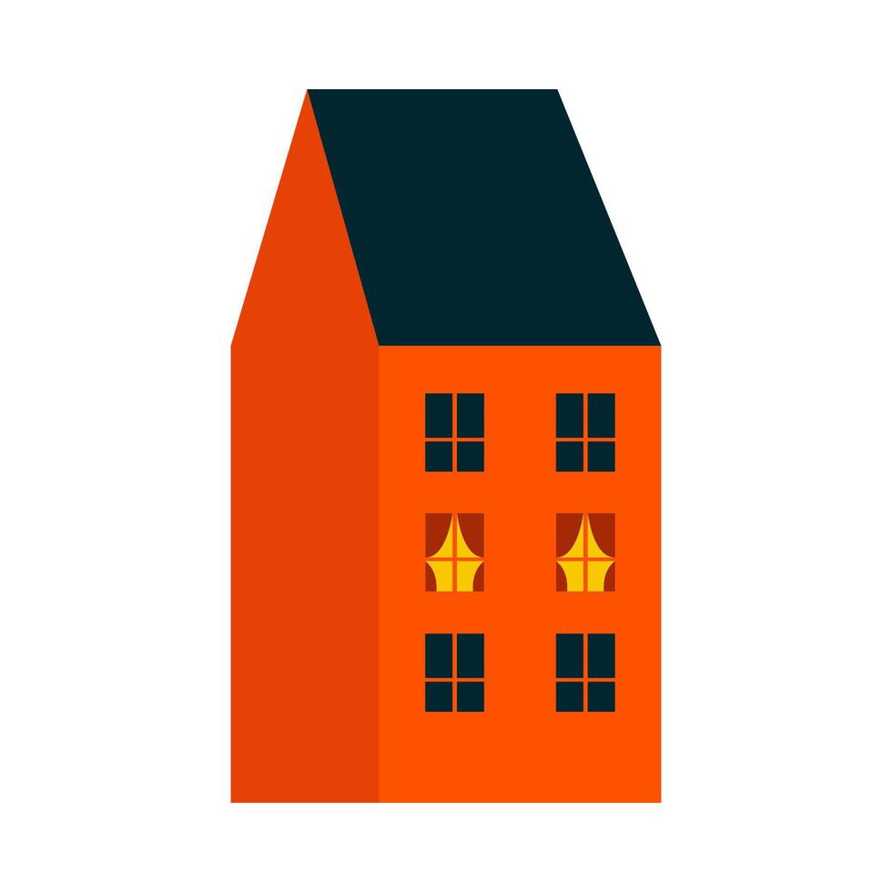 Residential and city houses flat cartoon illustrations. City architecture, stores retro and modern buildings. Exterior. vector