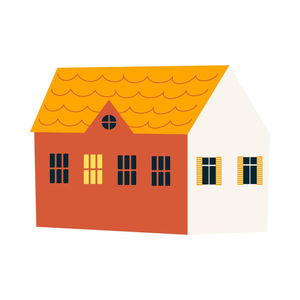 Residential and city houses flat cartoon illustrations. City architecture, stores retro and modern buildings. Exterior. vector