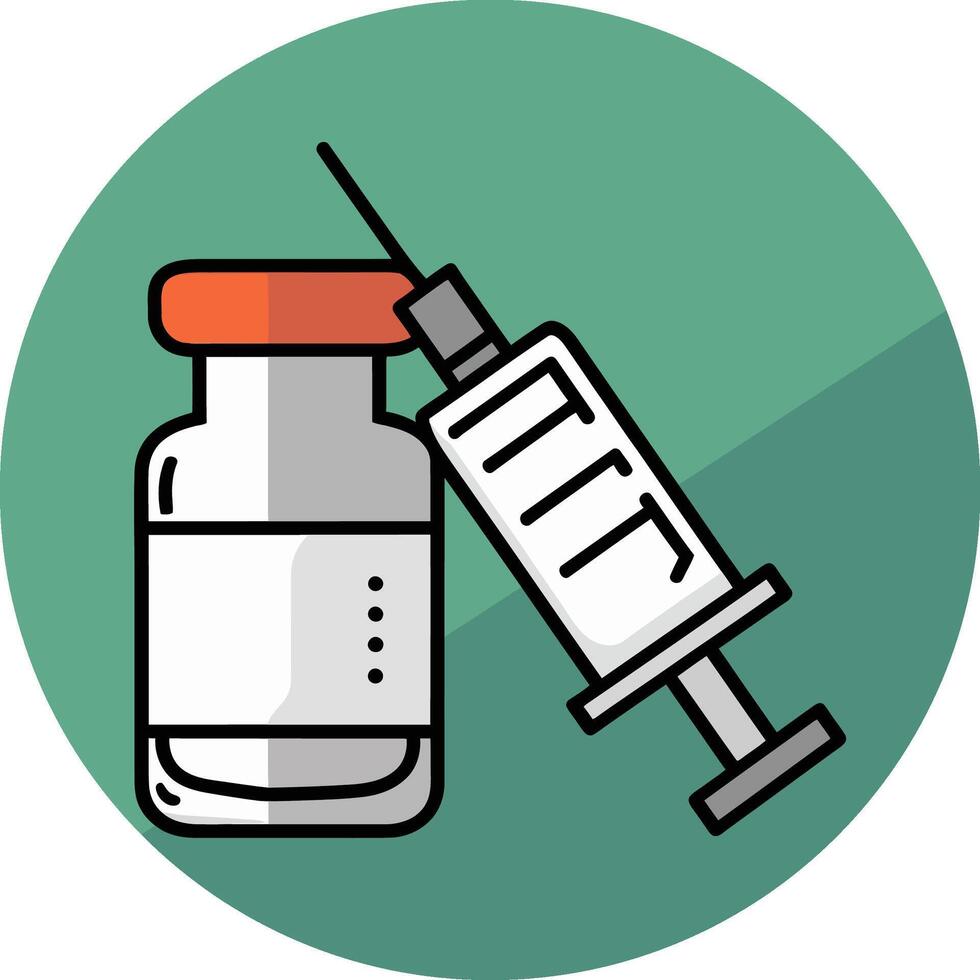 A cartoon-style illustration of an open syringe. Simple, flat illustration syringe, Nurse concept with white background. vector