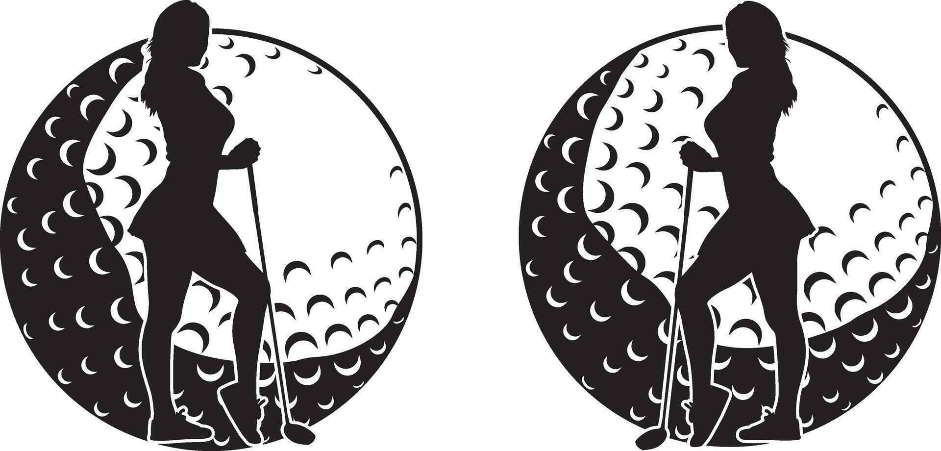 Golf Lady Ball, golf club, golf ball, golf player vector