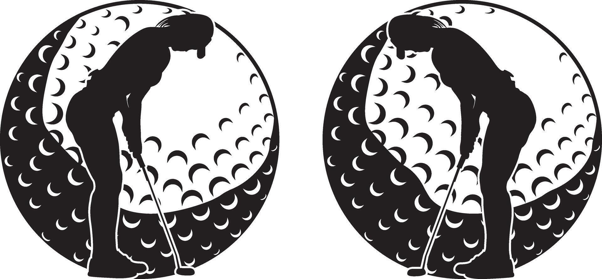 Golf Lady Ball, Golf Player, golf team silhouette vector
