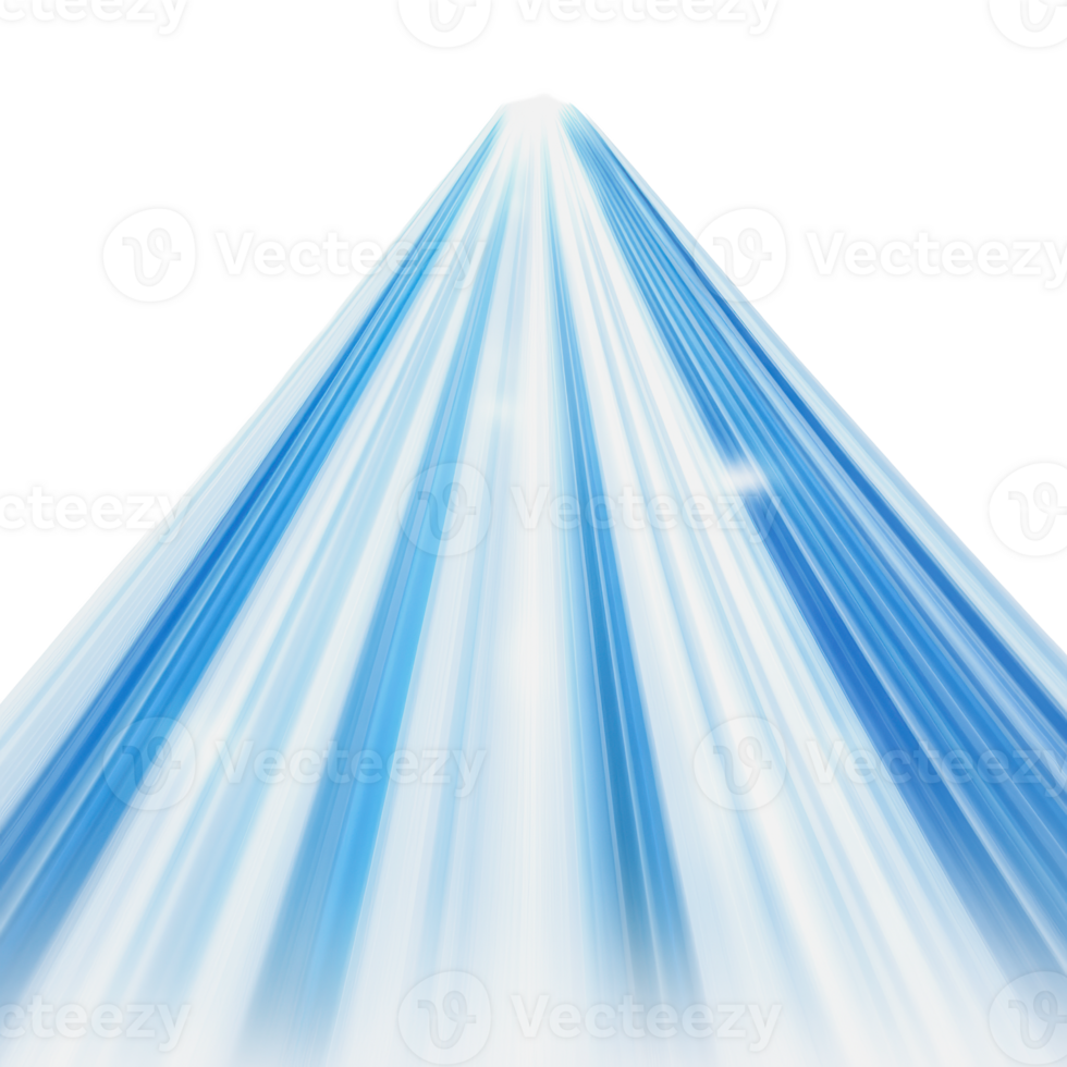 Bright blue light rays rise from a peak at dusk png