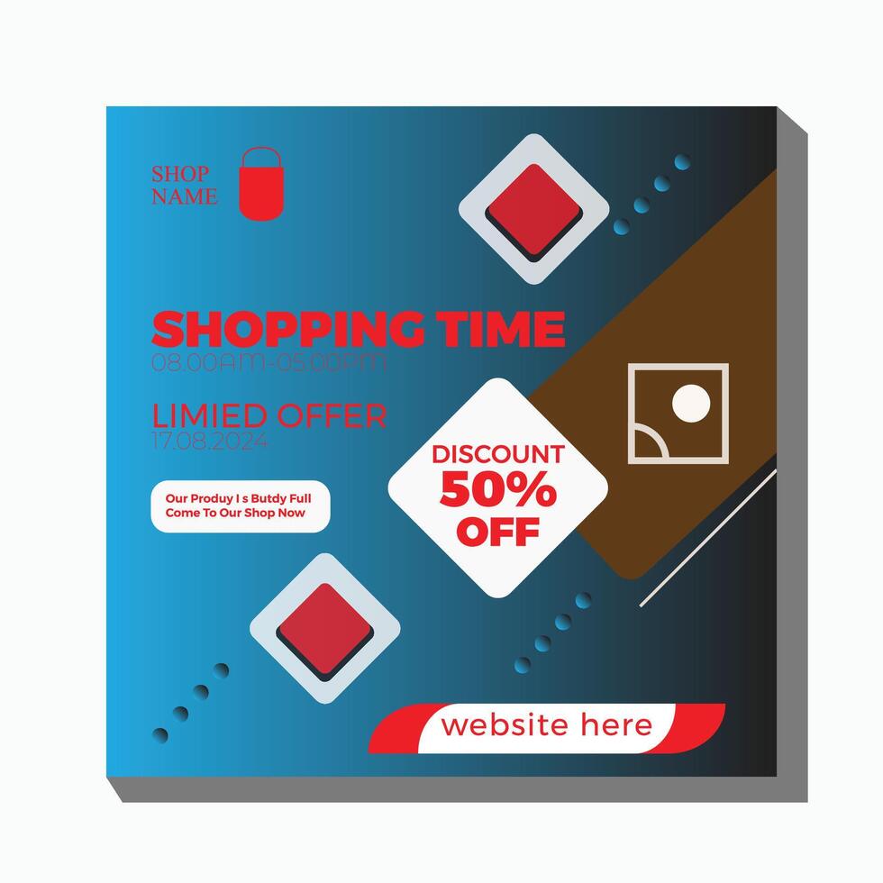Fashion Summer Sale Social Media Post Design vector
