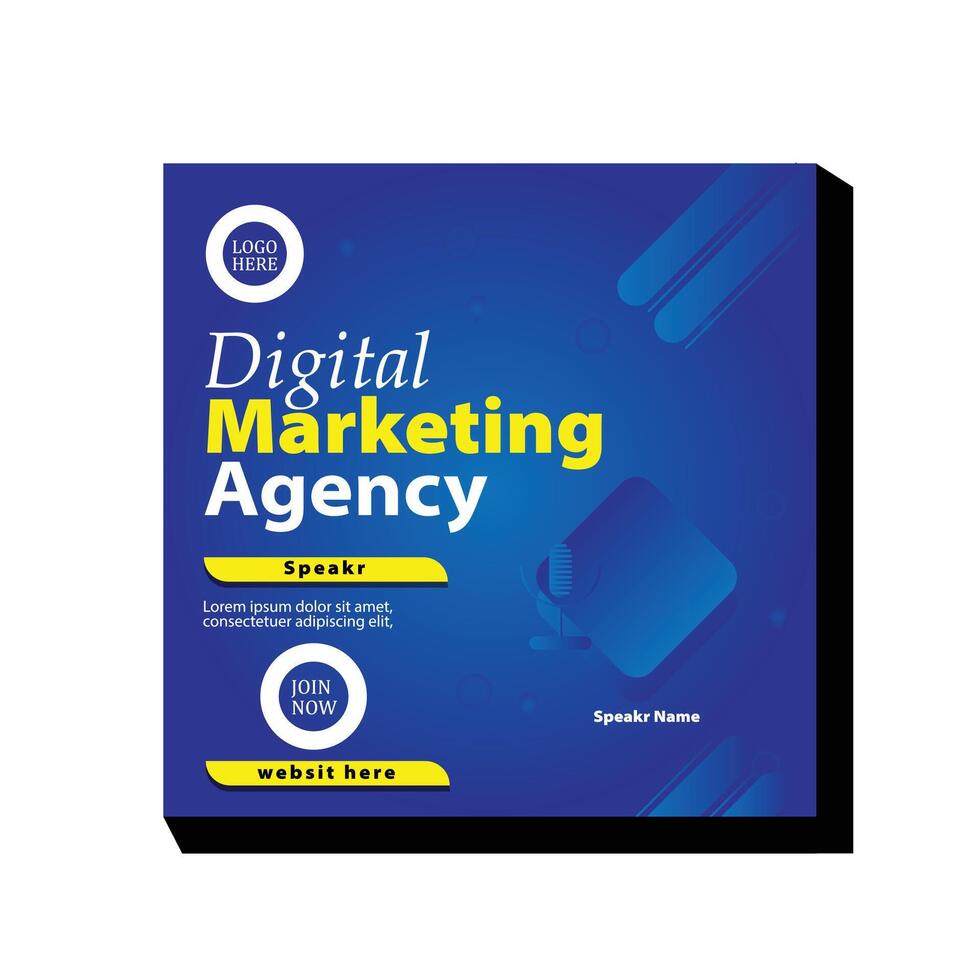 Digital Marketing Agency Social Media Post Design Template vector