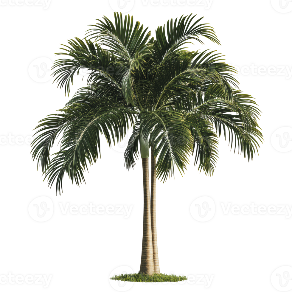Lush palm tree standing tall in bright sunlight png