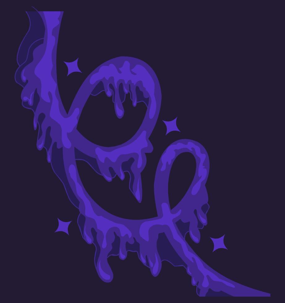 The once solid strings transform into a captivating liquid, their vibrant blue hue and fluid motion creating a mesmerizing display. vector