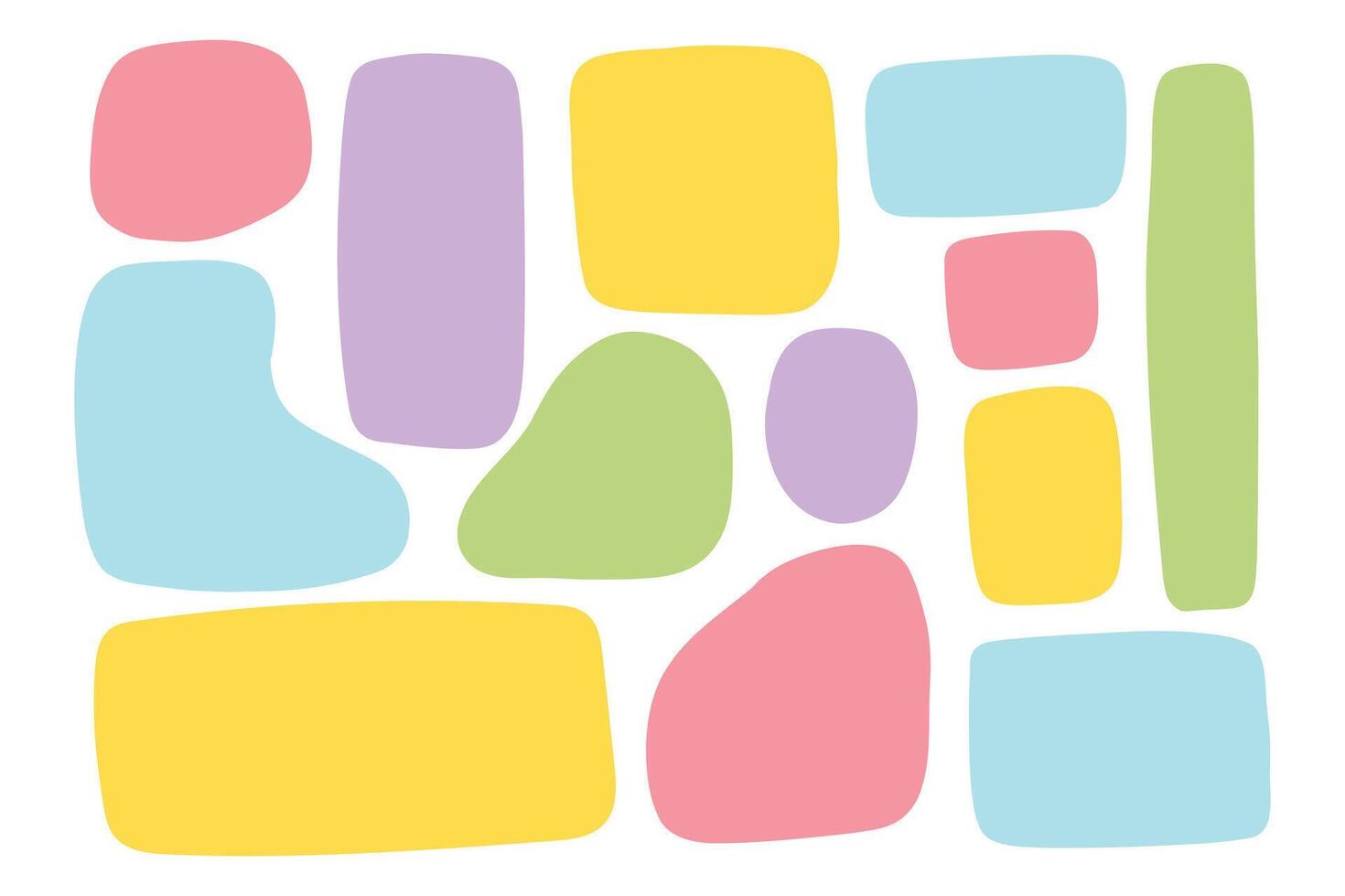 Set isolated hand drawn colorful doodle paper frames. Collection various empty textured textboxes. Different geometric shapes of speech bubbles with rough edges. Minimalist quote posters. vector