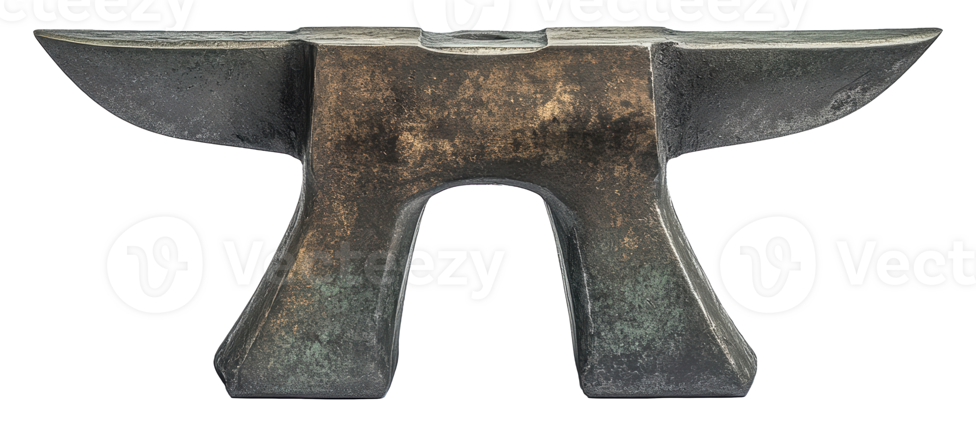 Heavy iron anvil used for blacksmithing work, cut out - stock . png