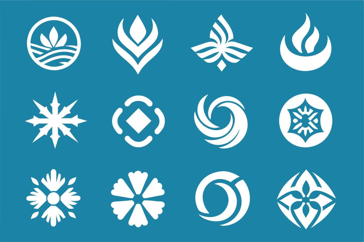 Stylized Logo Symbol Set vector