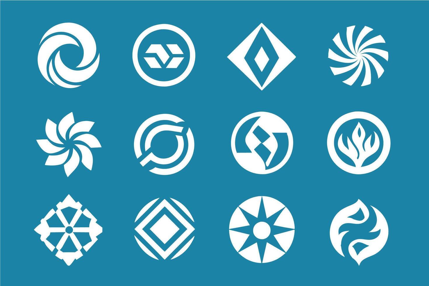 Streamlined Branding Symbols vector