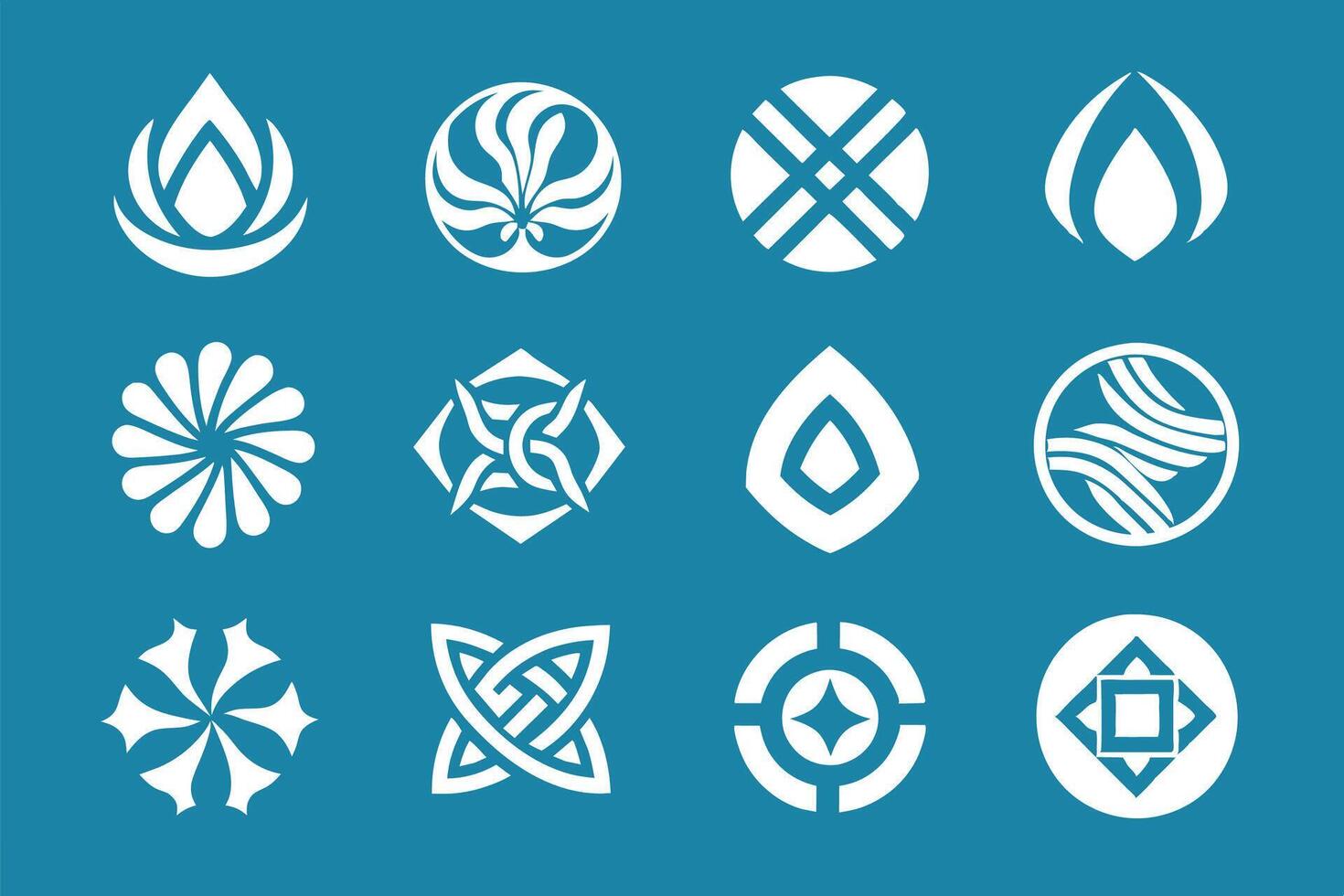 Minimalist Logo Symbol Set vector