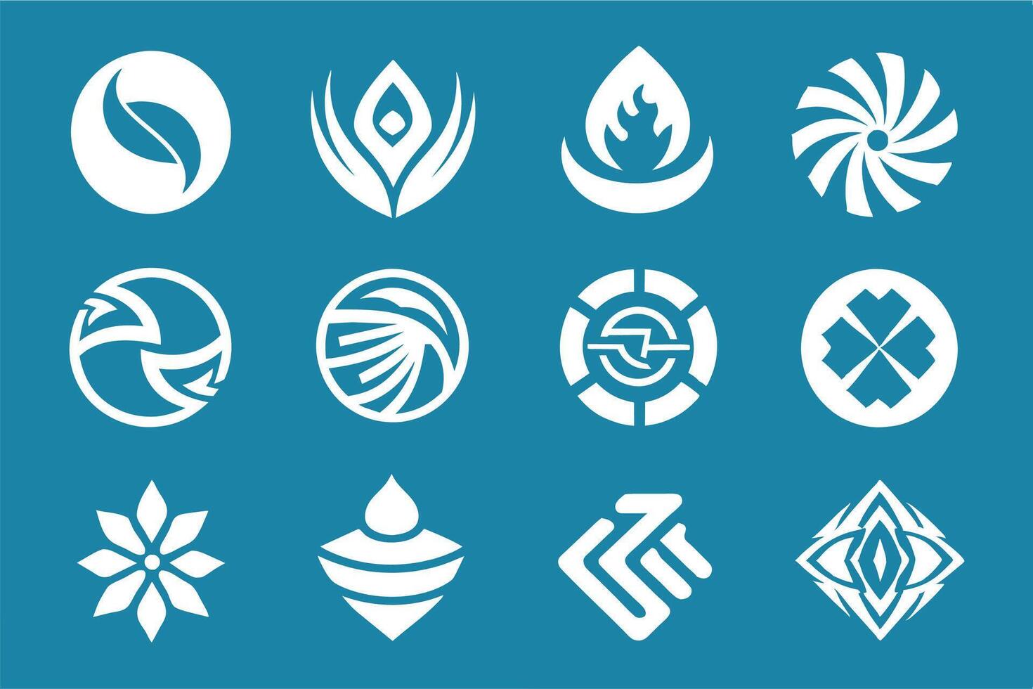Sleek Logo Symbol Designs vector