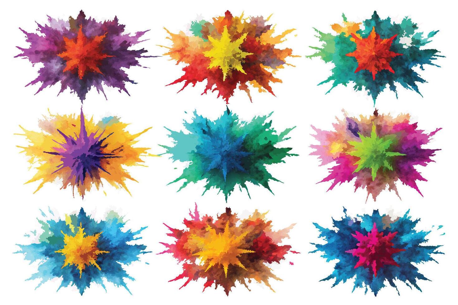 Spectrum Powder Burst Set vector