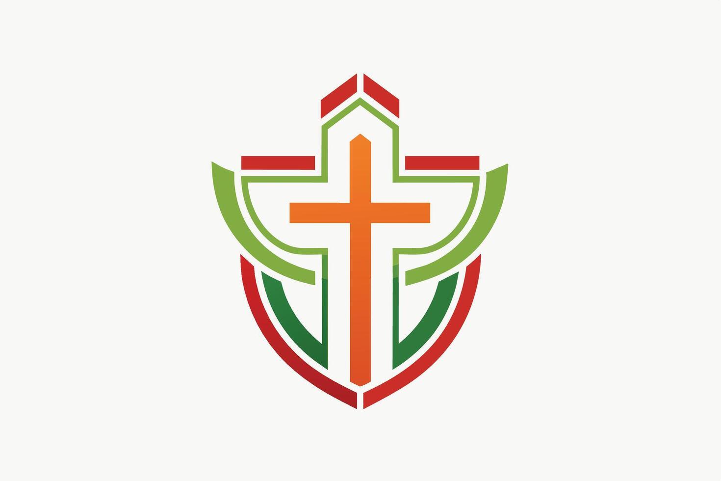 Stylized Christian Cross Design vector