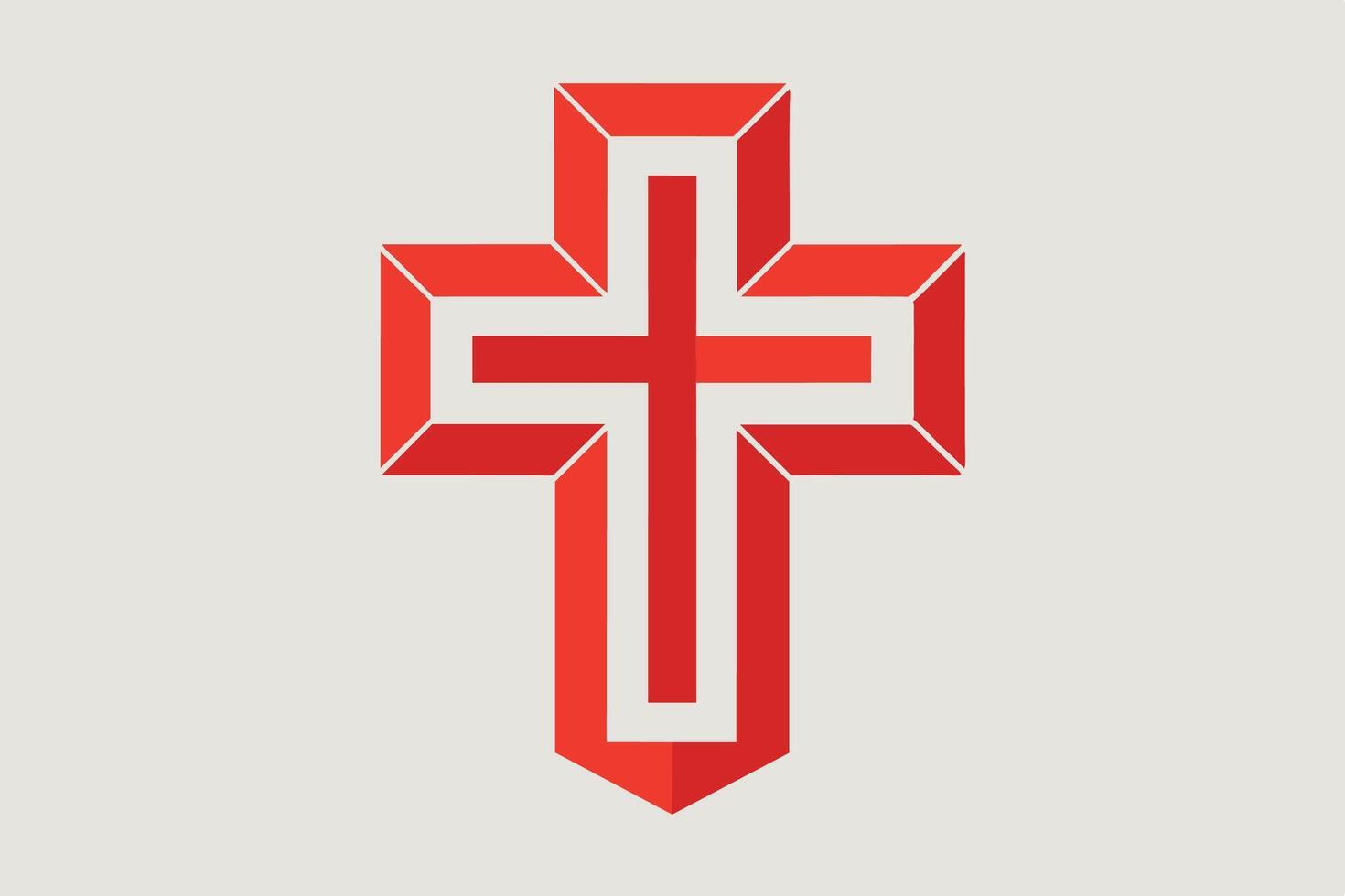 Faithful Cross Design vector