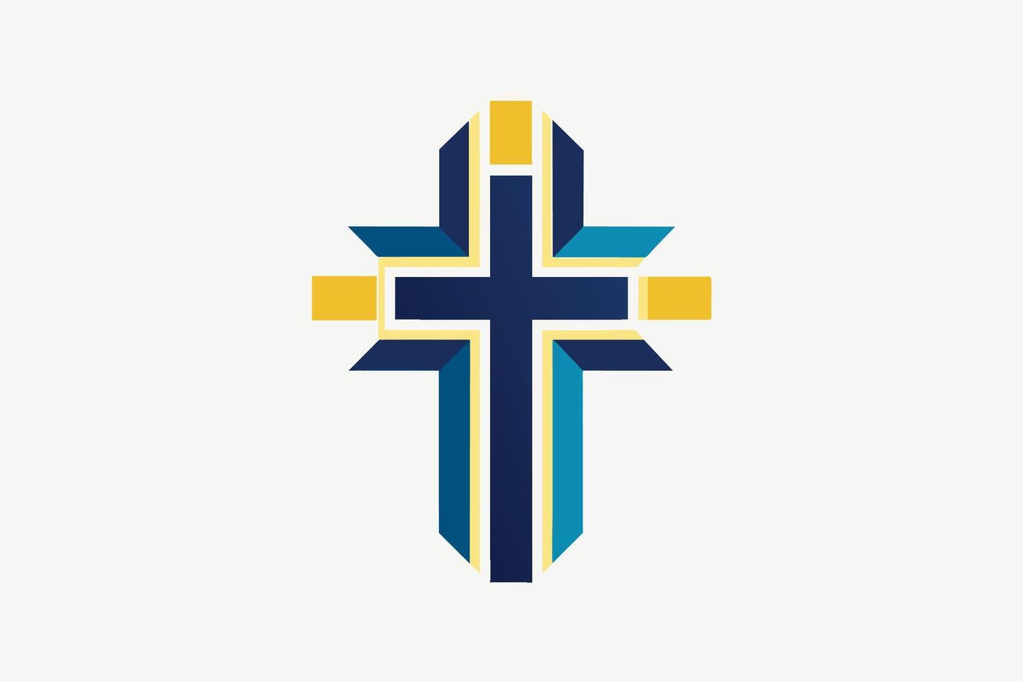 Devout Christian Cross Logo vector