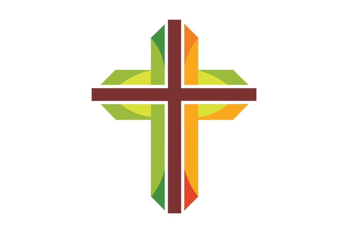Simple Christian Cross Design vector