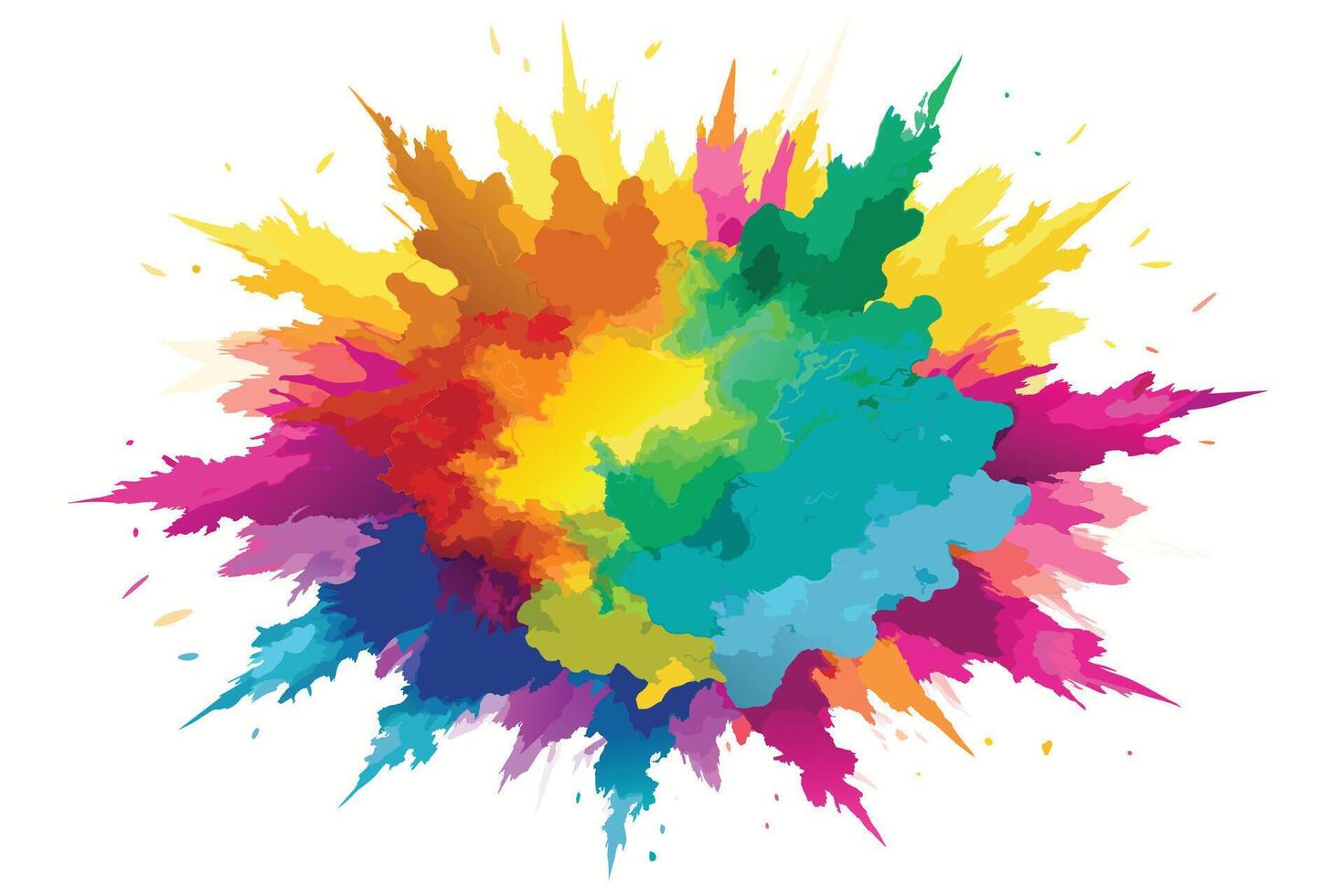 Radiant Watercolor Splash Patterns vector