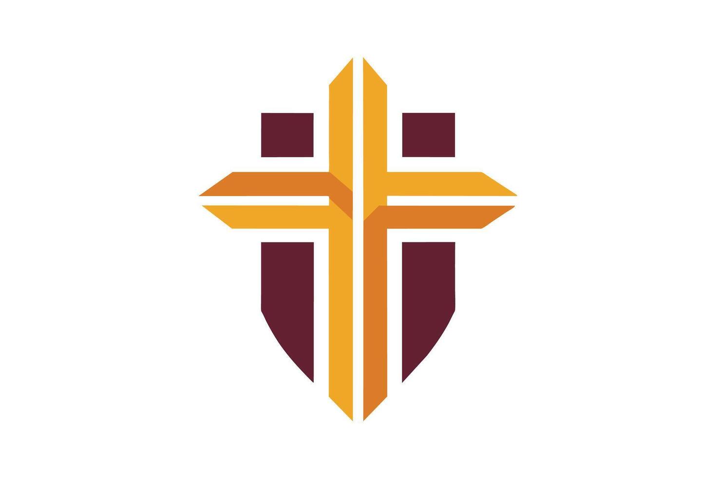 Modern Christian Cross Symbol vector