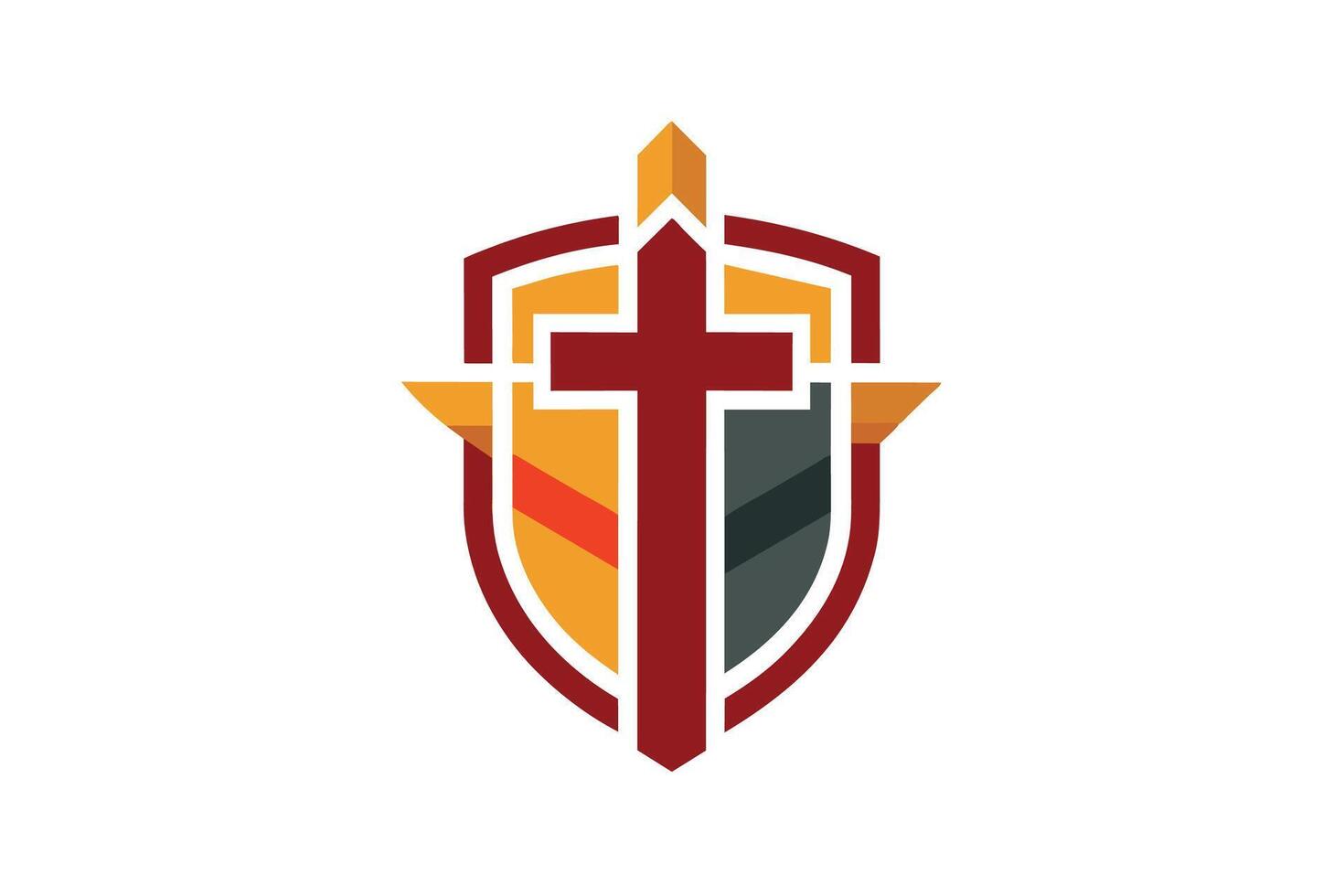 Minimalist Christian Cross Design vector