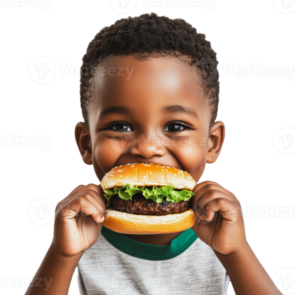 glücklich Junge aufgeregt zu Essen ein Hamburger png