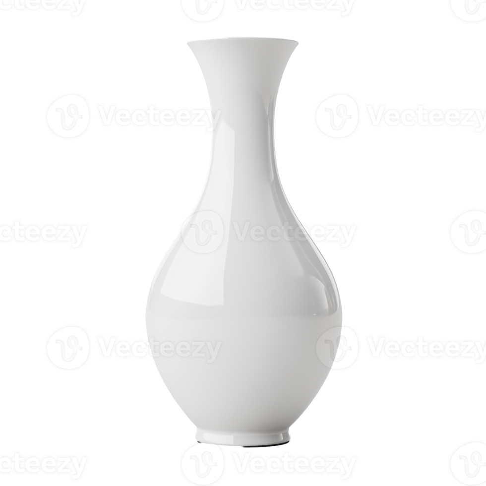 Elegant white vase displayed on a clean surface png