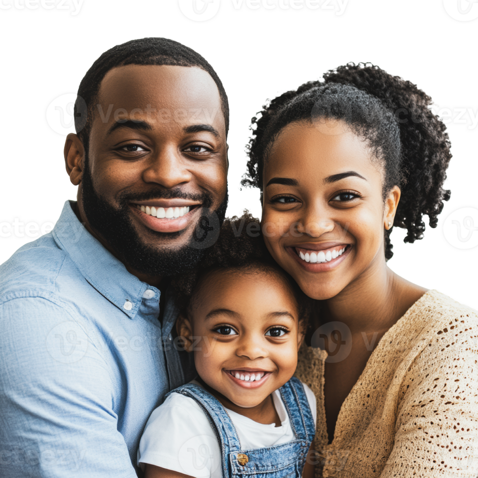 Happy family portrait in bright setting png